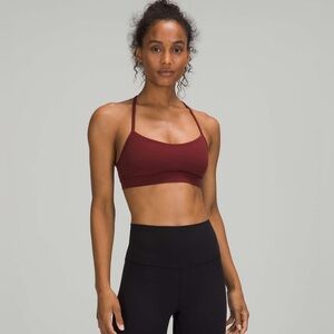 Lululemon Flow Y Bra Red Merlot Size 4